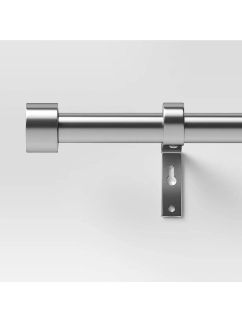 Threshold Dauntless Brushed Nickel Finish Expandable Steel Curtain Rod 36" - 66"